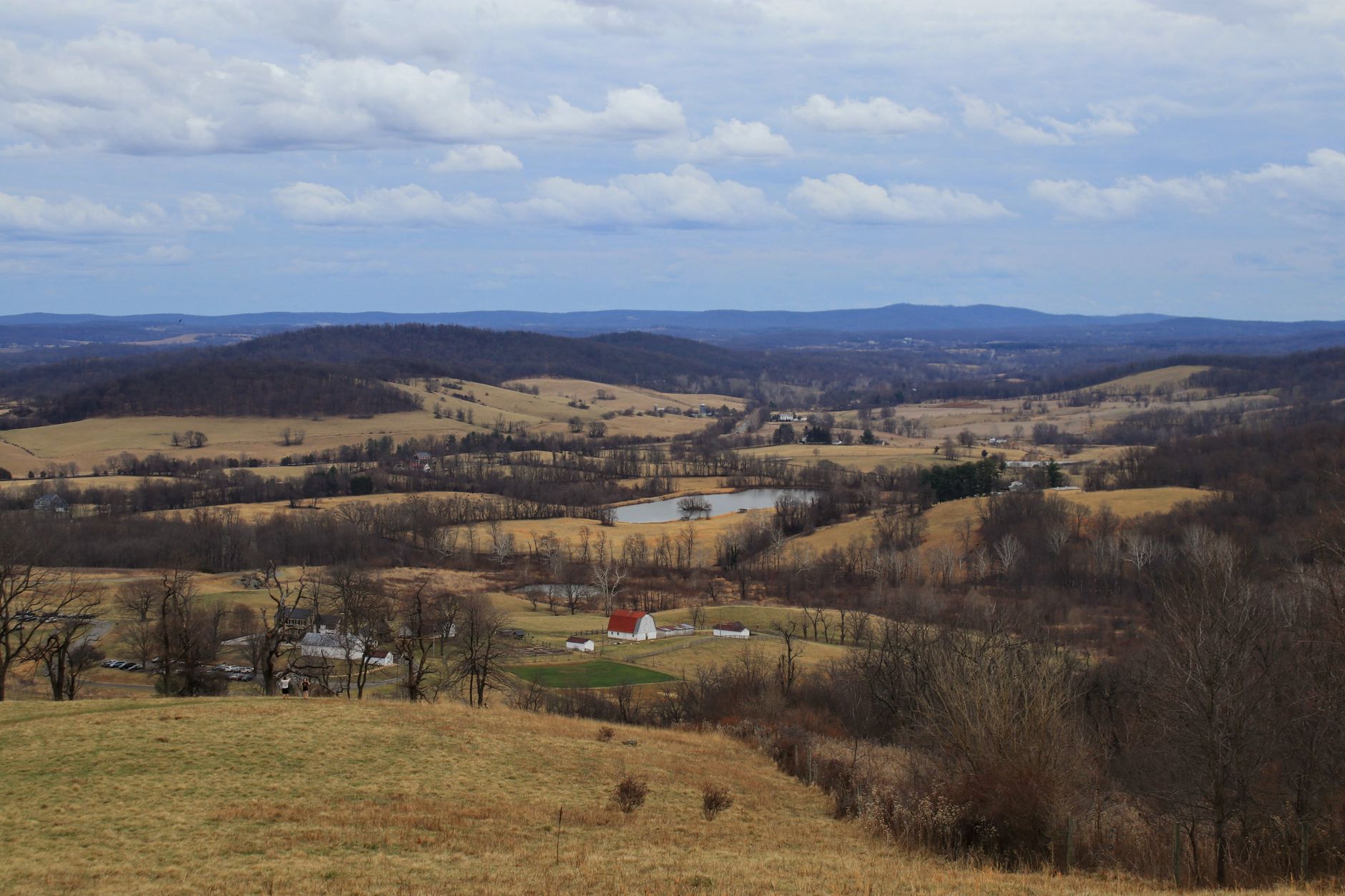 Rolling Appalachian farmland along the Clinch River valley in Russell County, Virginia