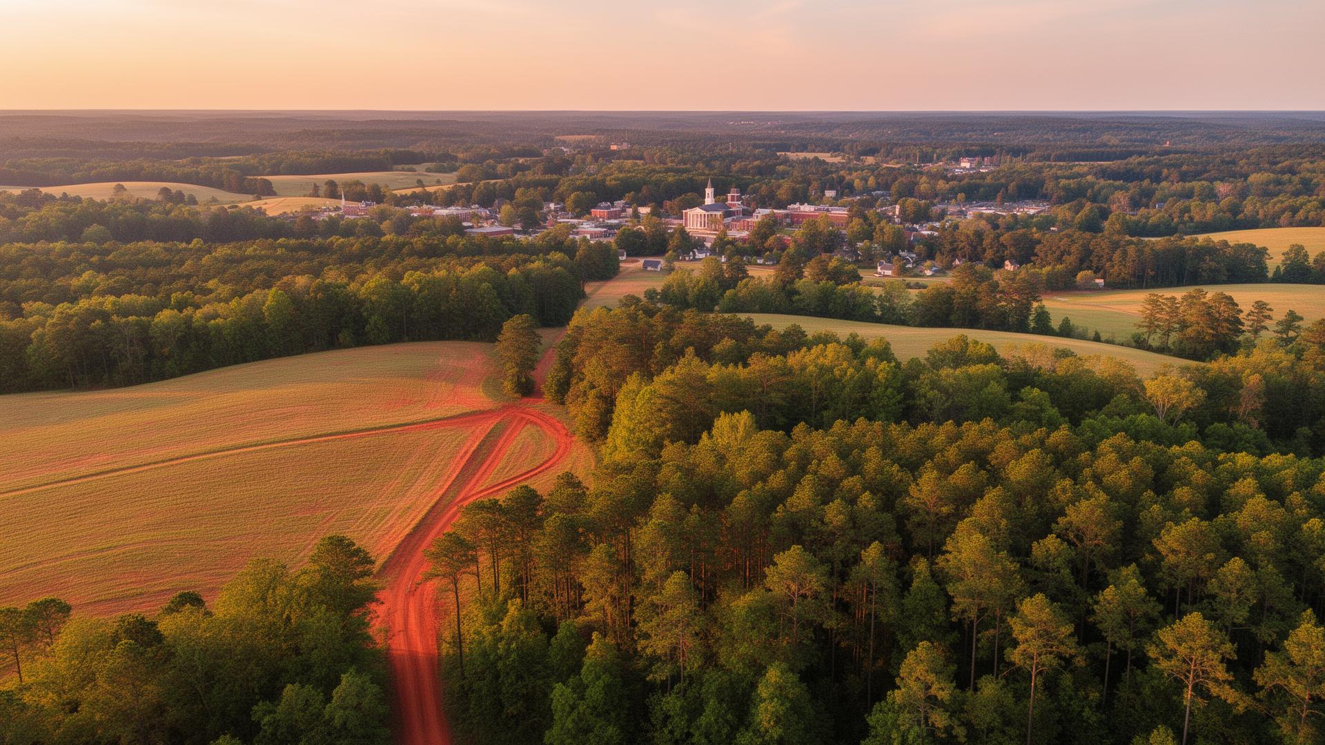 Baldwin County Georgia farmland and forests