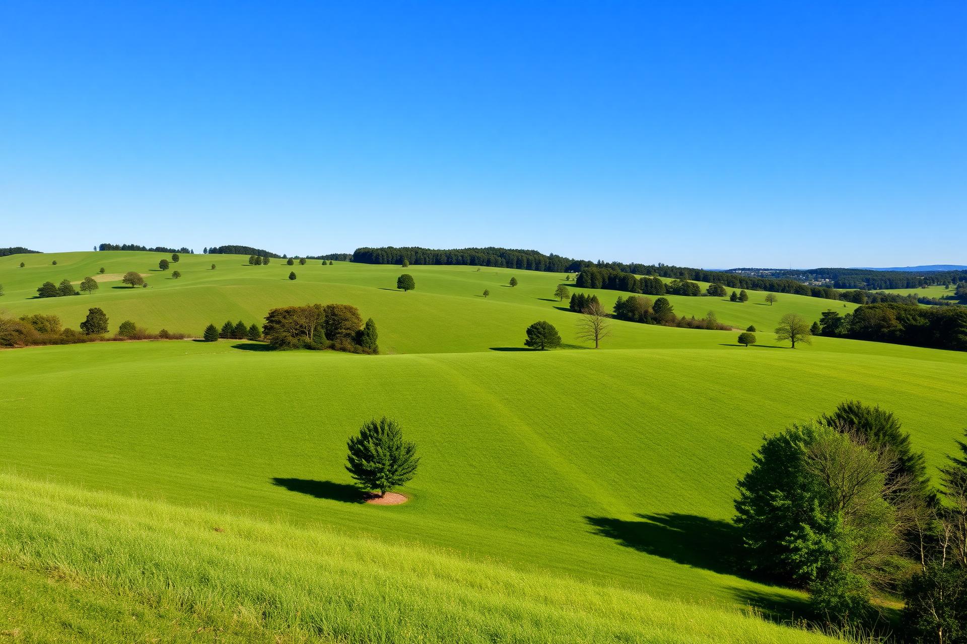 Rolling pasture land in Barrow County Georgia