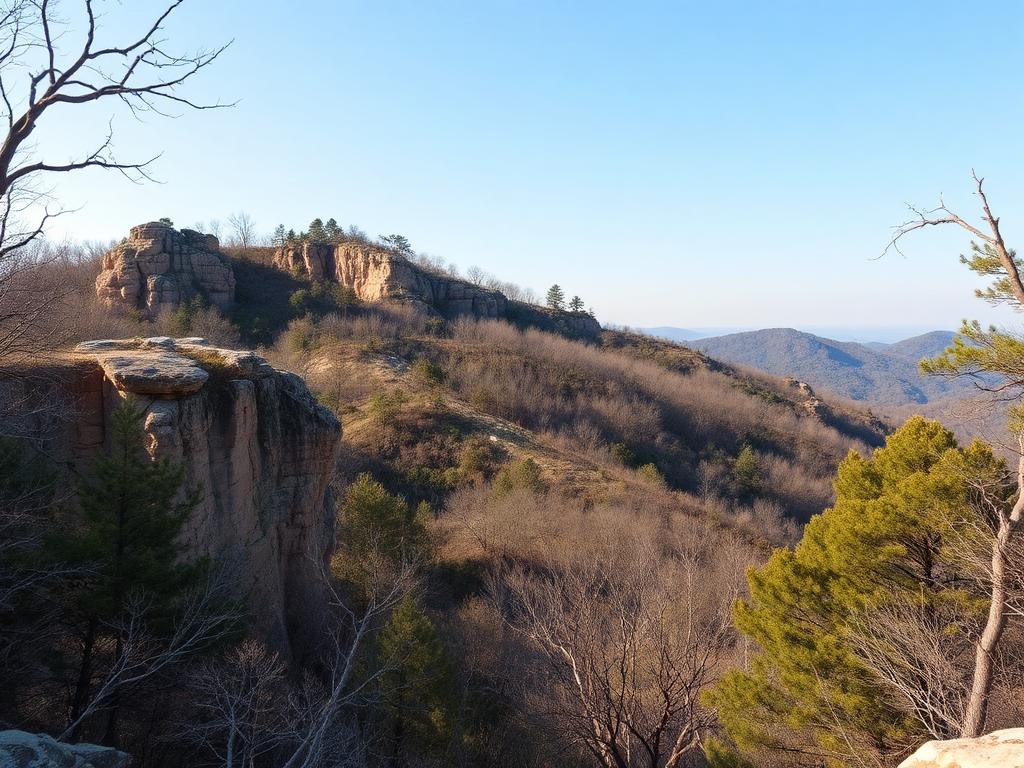 Mountain acreage with bluffs in Baxter County Arkansas