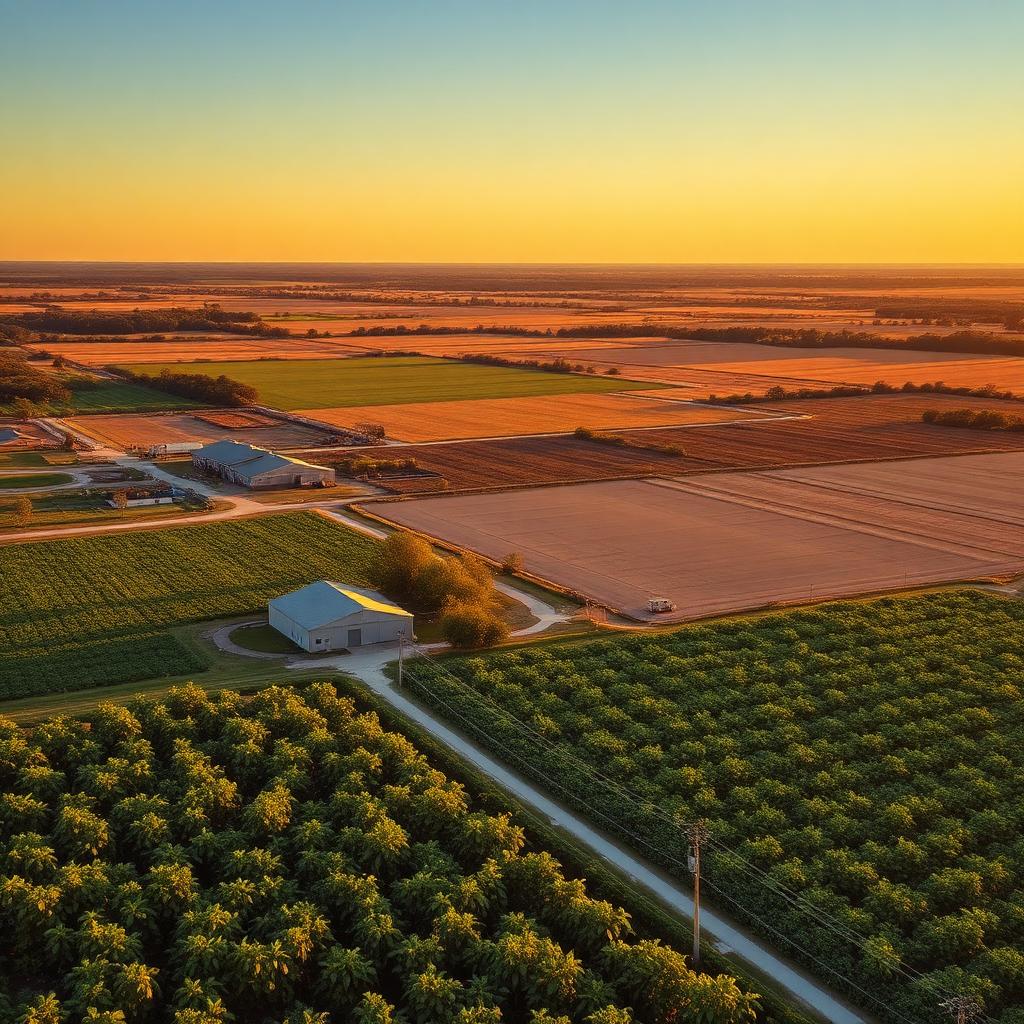 Agricultural farmland in Beaufort County North Carolina coastal plain