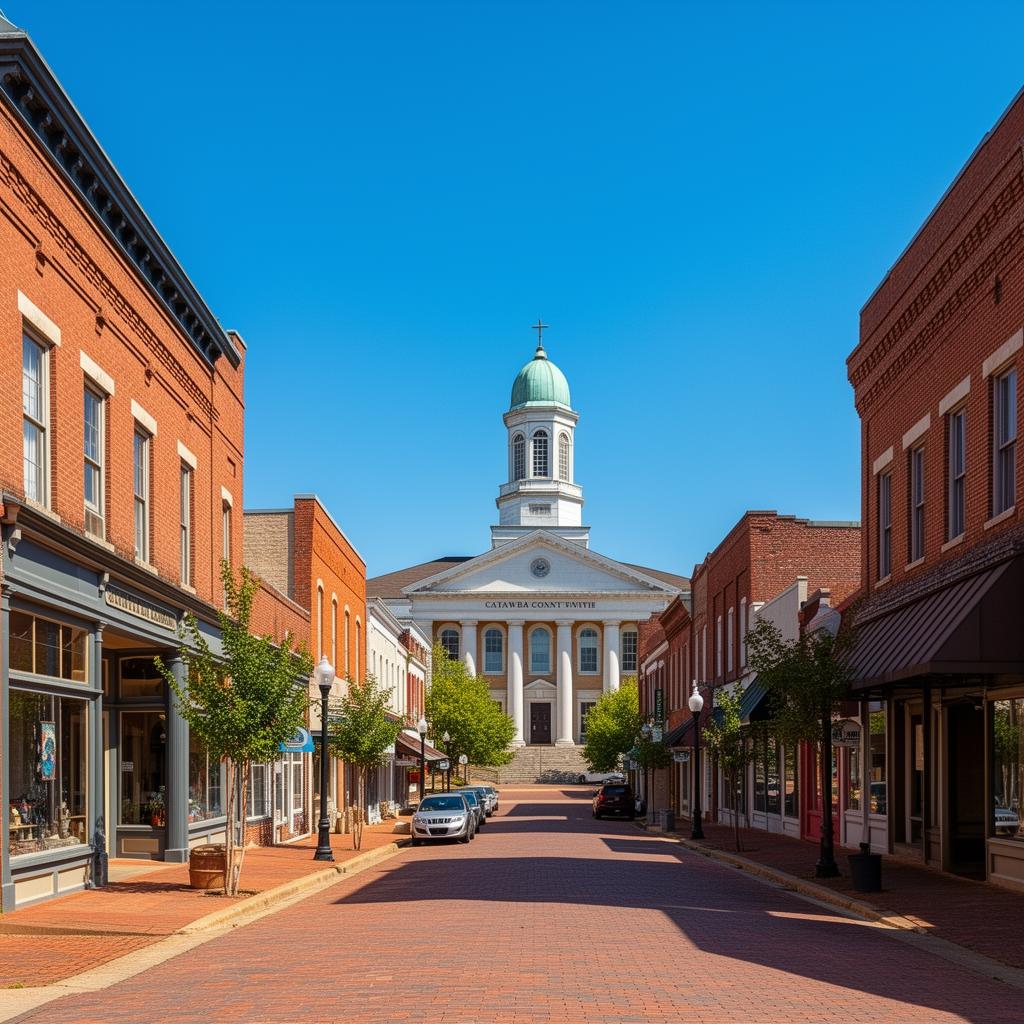 Historic downtown Newton, Catawba County seat