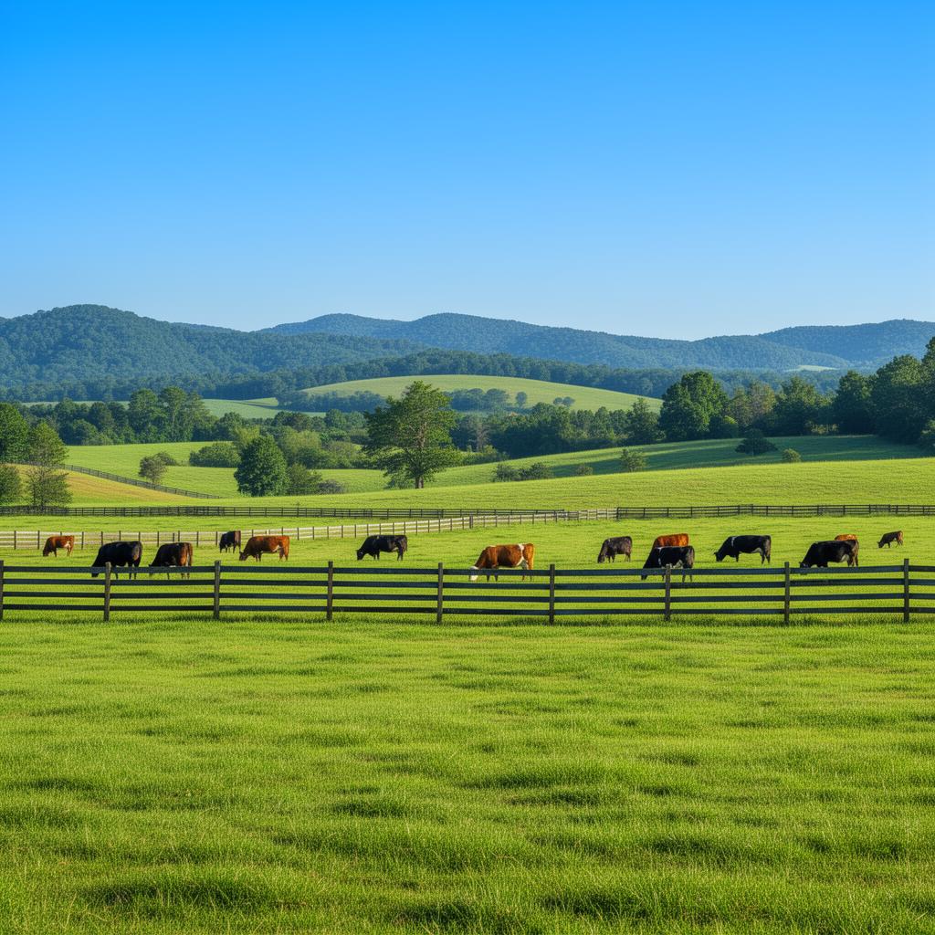 Chester County pastureland with cattle grazing