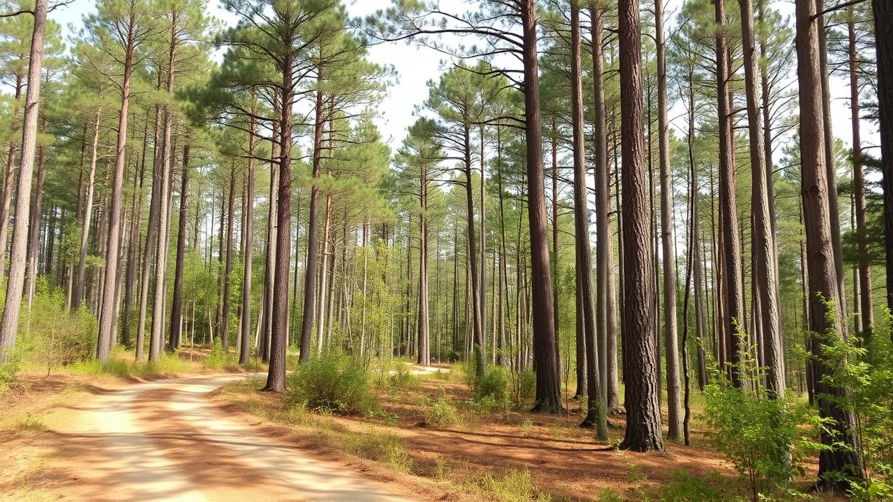 Longleaf pine timberland in Choctaw County Alabama