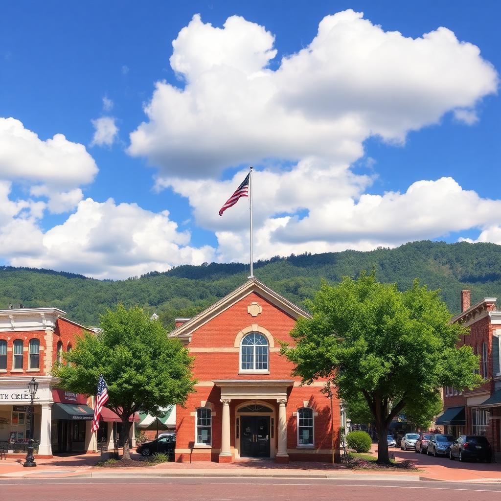 Historic downtown Tazewell, Tennessee