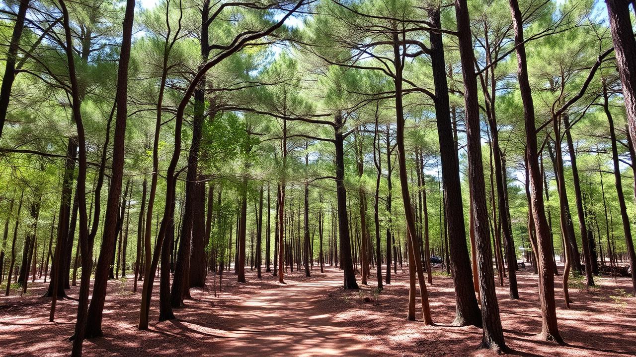 Timberland forest in Clarke County Alabama