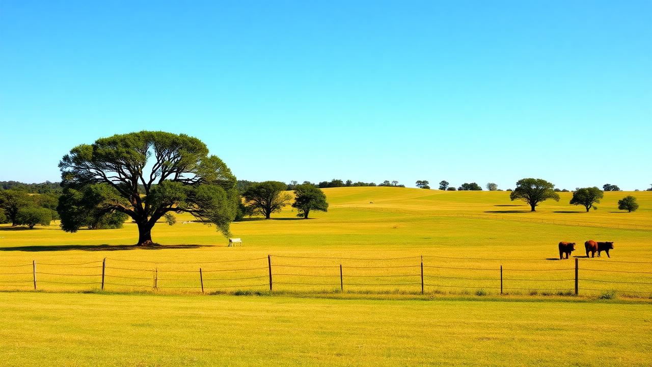 Open pastureland in Clarke County Alabama