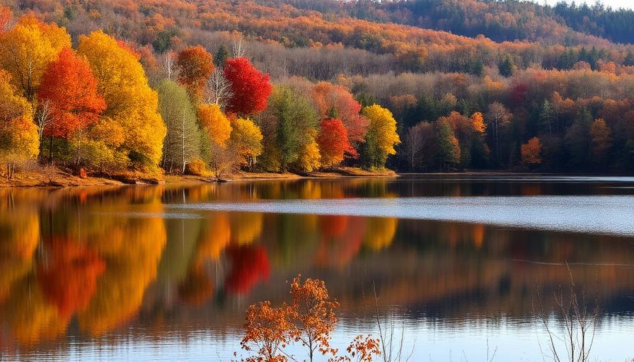 Lake scenery near Clay County Alabama