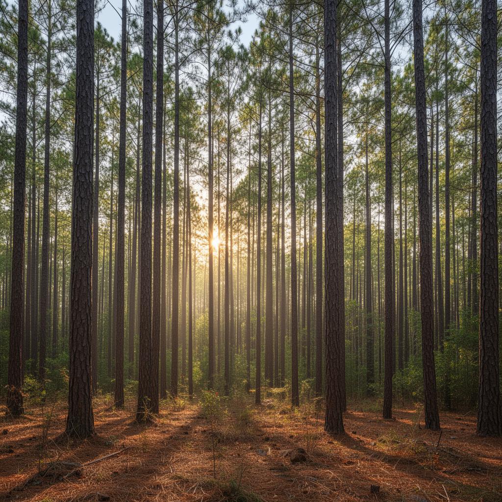 Pine timber forest in Coffee County
