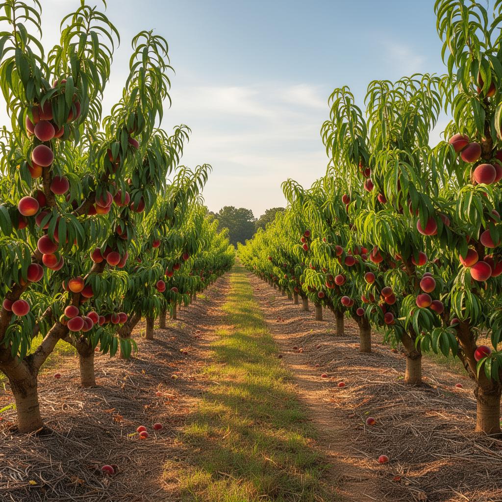 Georgia peach orchard in Coweta County