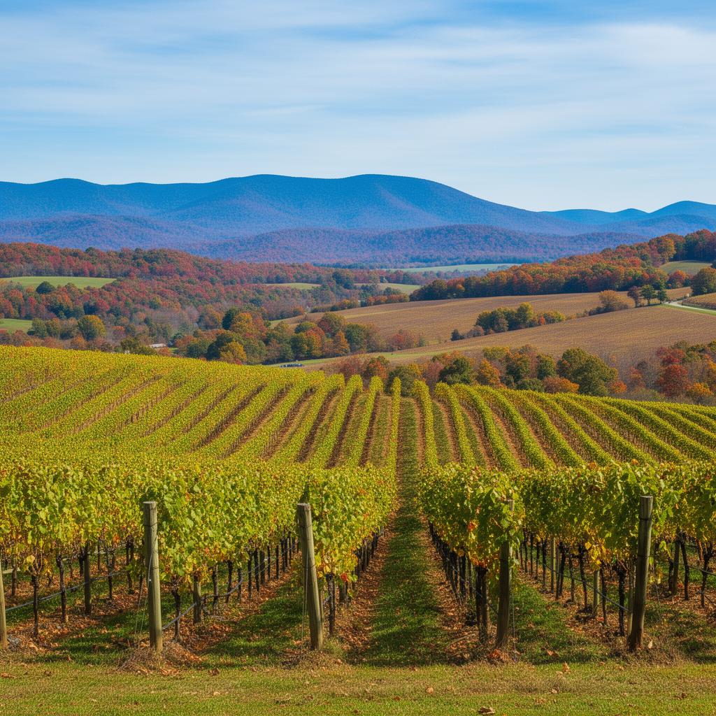 Virginia wine country vineyard in Culpeper County