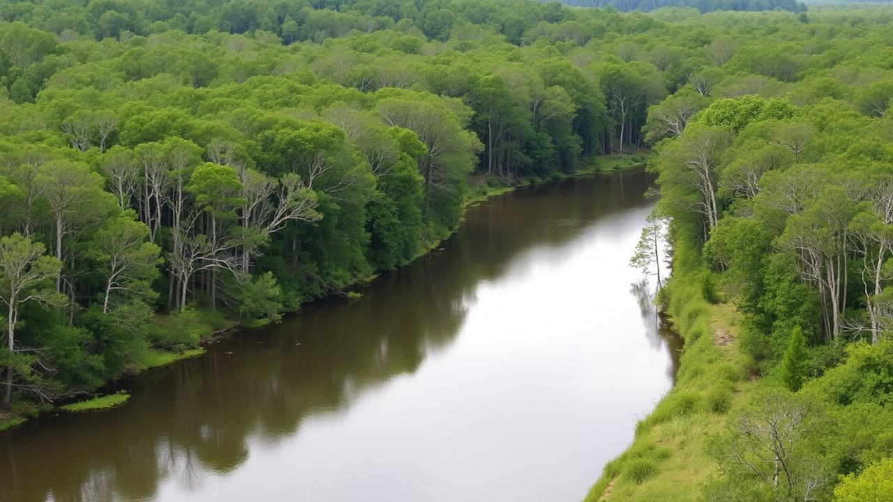 Alabama River flowing through Dallas County