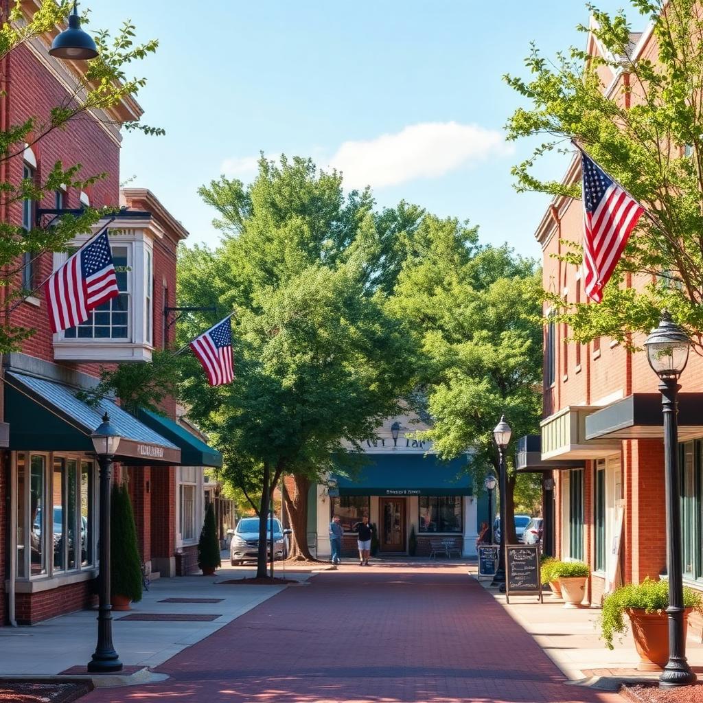 Historic downtown Mocksville, Davie County NC