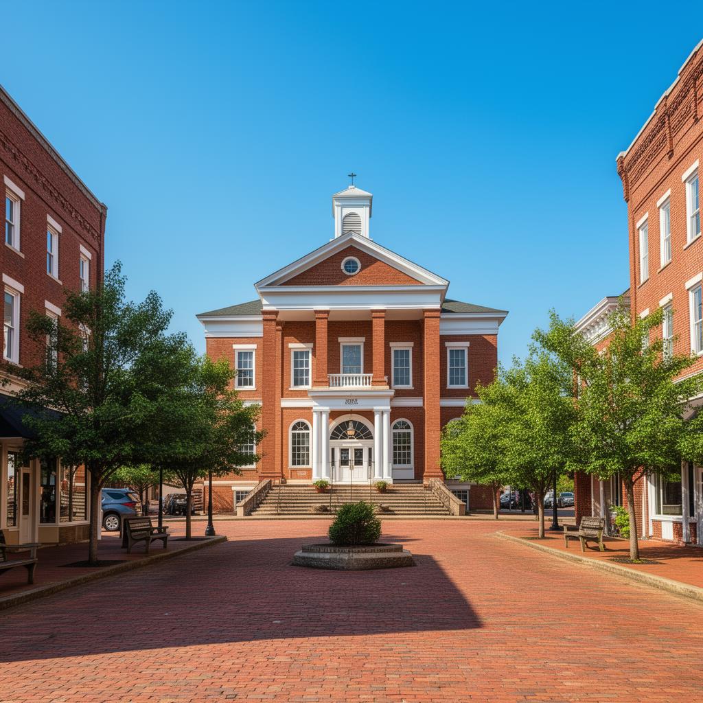 Historic Somerville Tennessee town square and courthouse