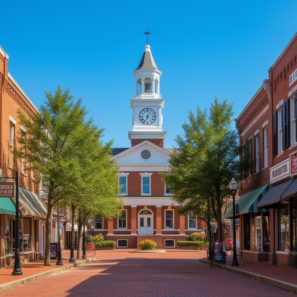 Historic downtown Winchester Tennessee courthouse square