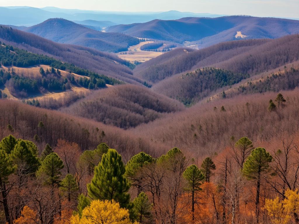 Mountain land in the Ouachita Mountains Garland County Arkansas