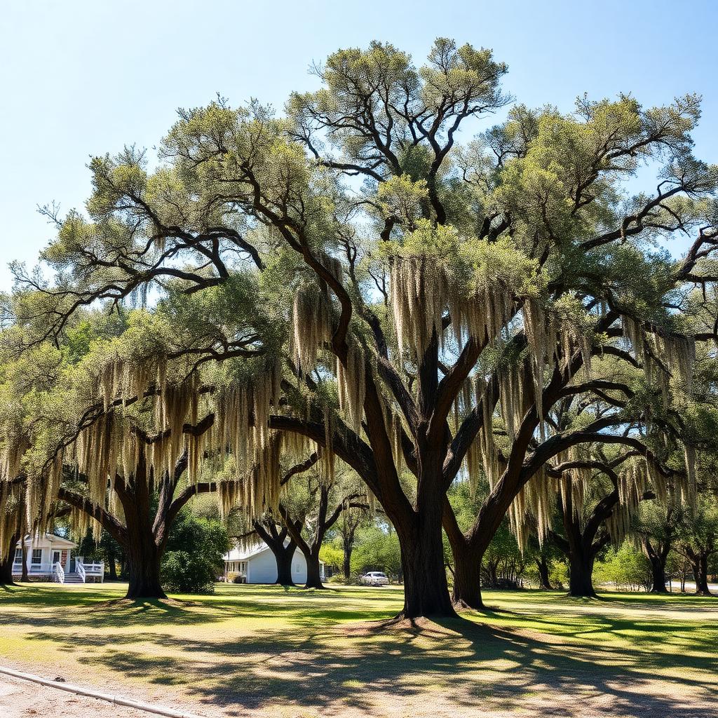 Live oak trees with Spanish moss in Georgetown County