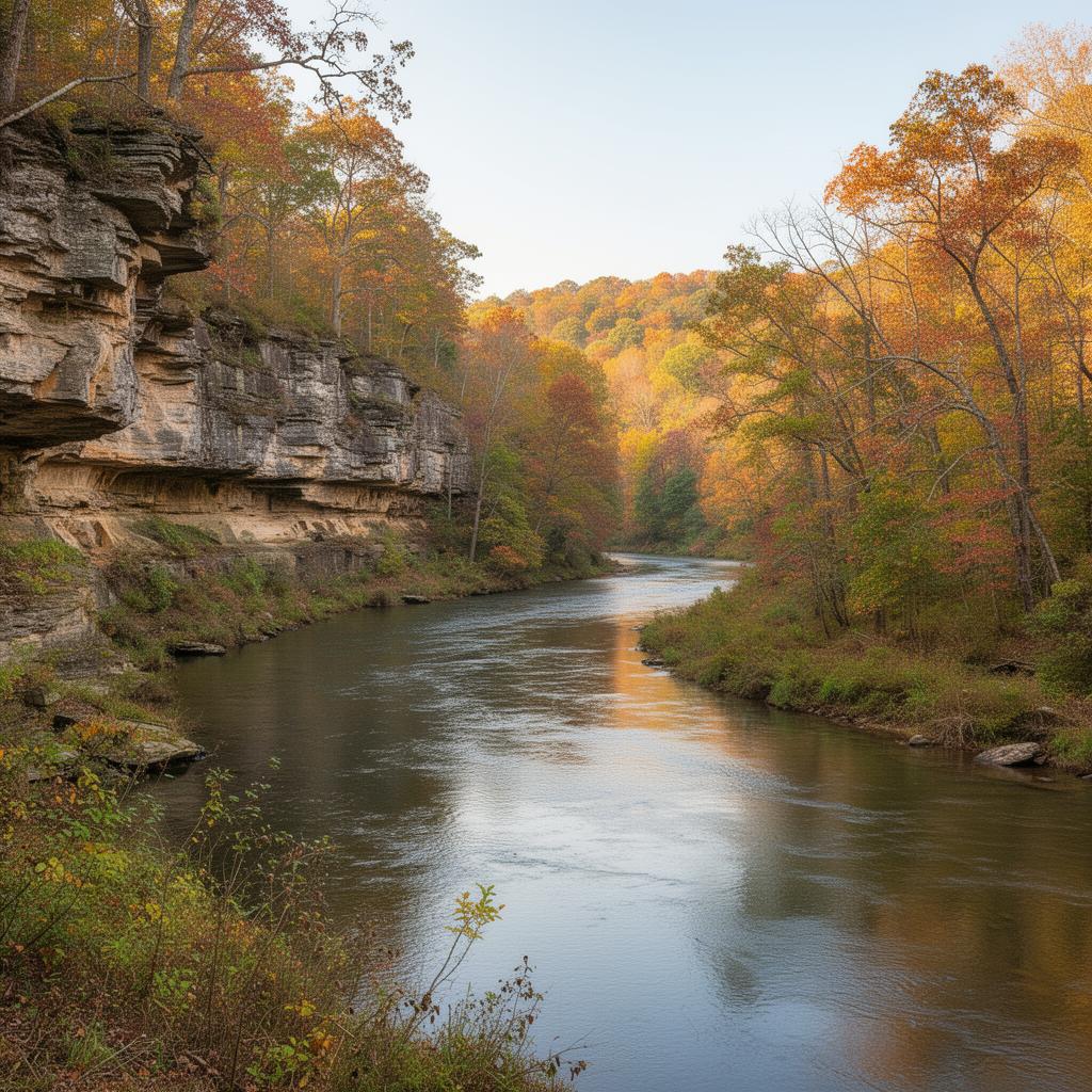 Elk River in Giles County Tennessee