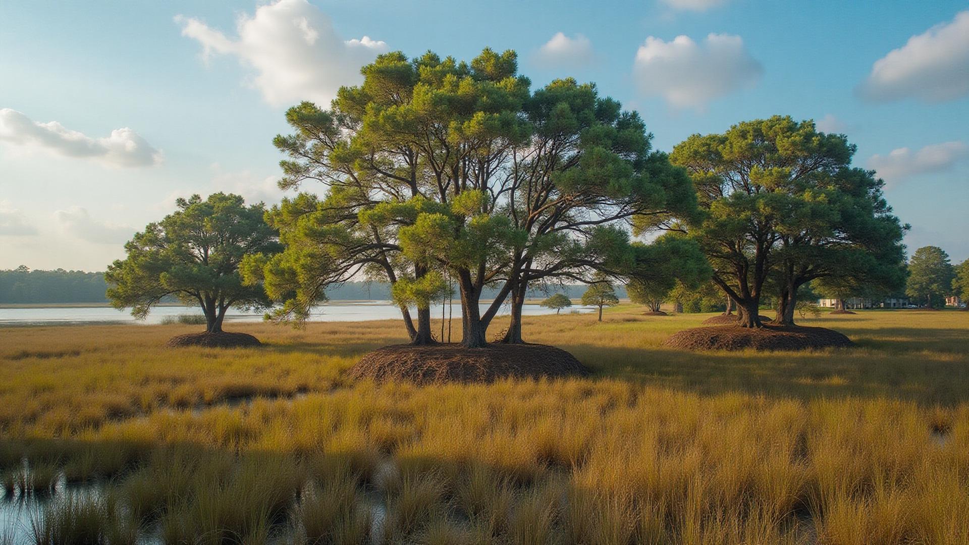 Beautiful coastal land with marsh views for sale in Glynn County, Georgia