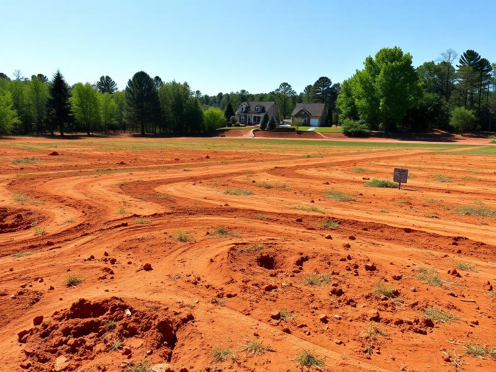 Cleared land parcel in Gwinnett County Georgia
