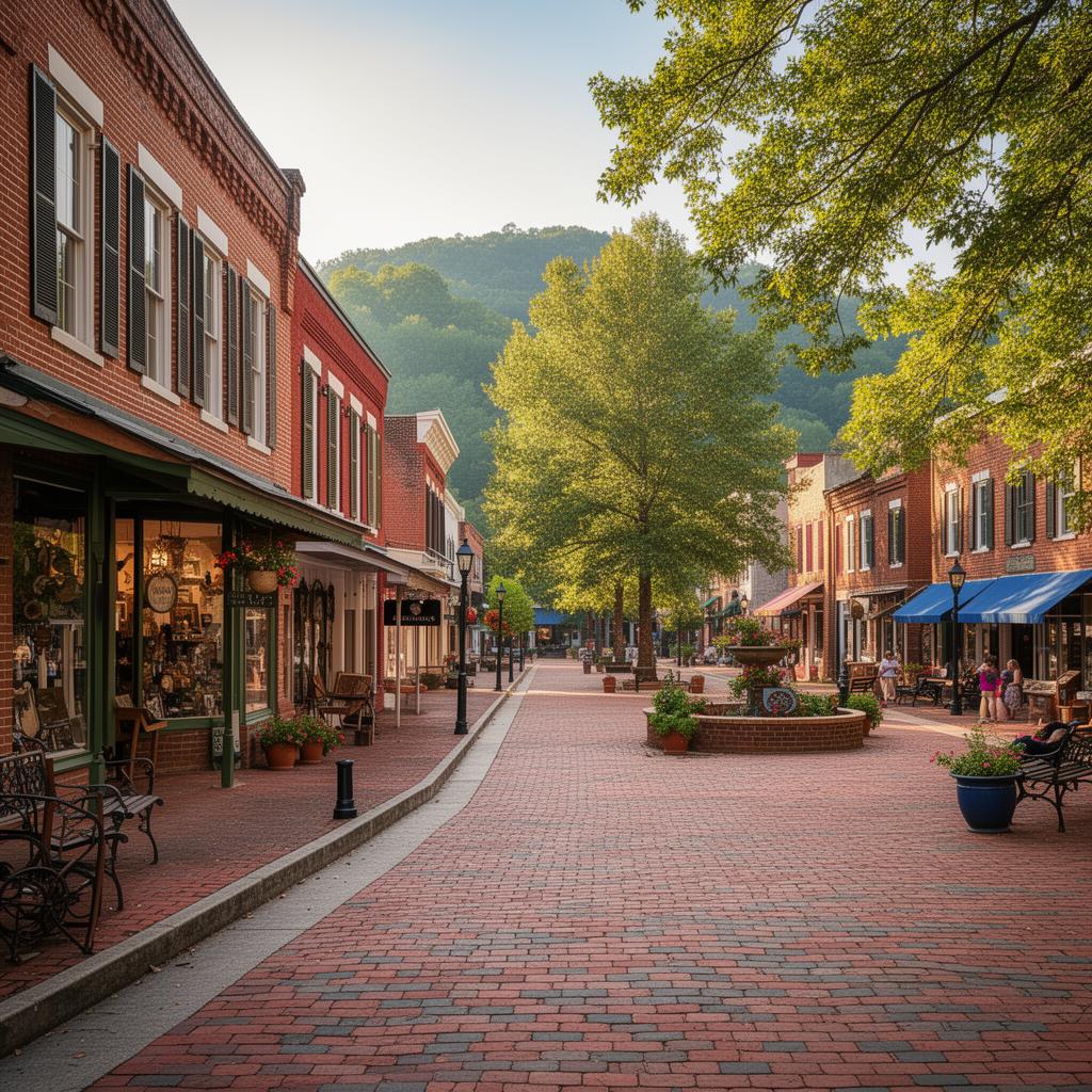 Historic downtown Clarkesville, Georgia