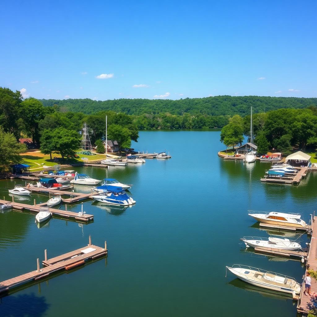 Paris Landing State Park marina on Kentucky Lake