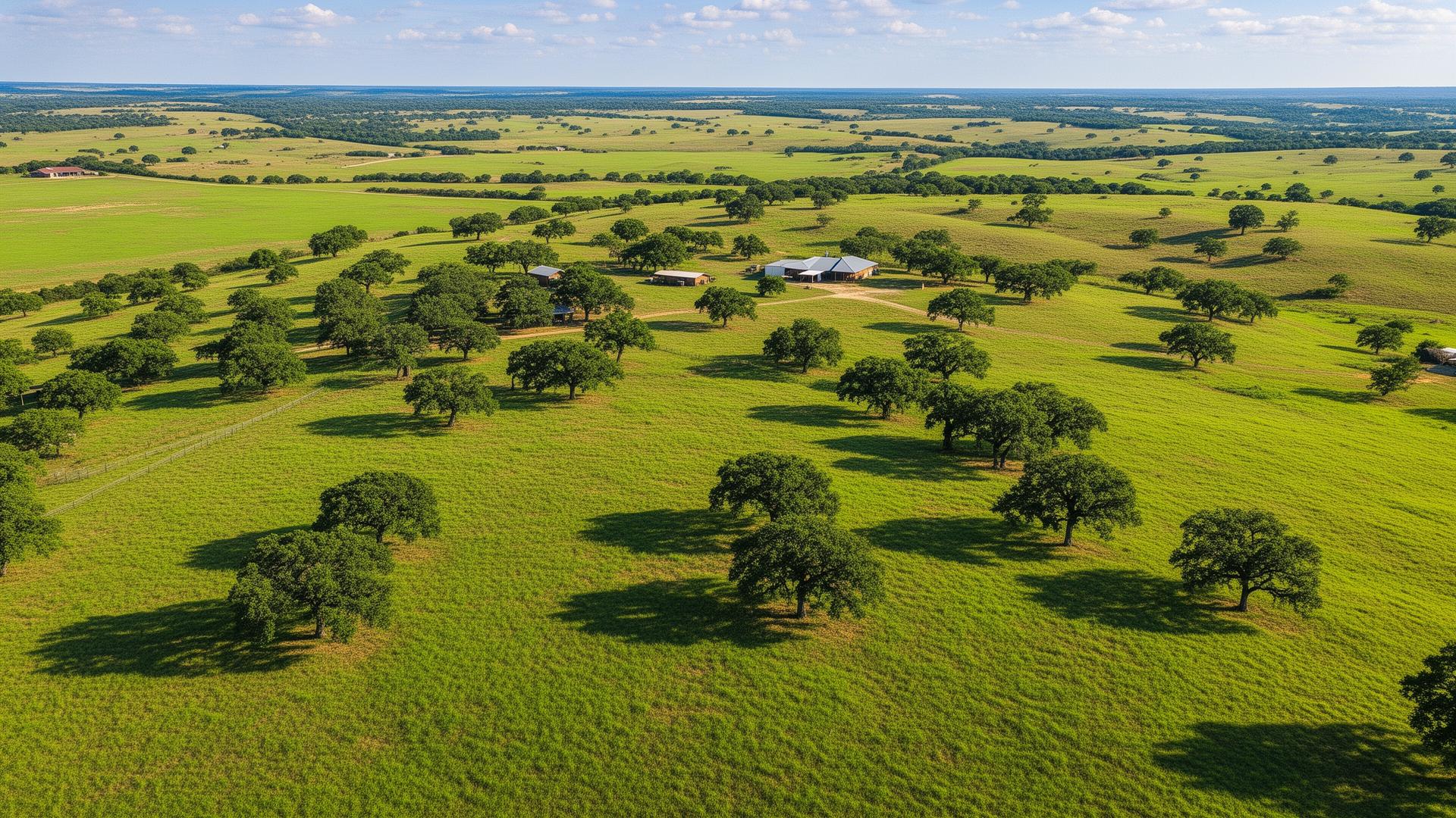 Hopkins County Texas rolling farmland and pastures
