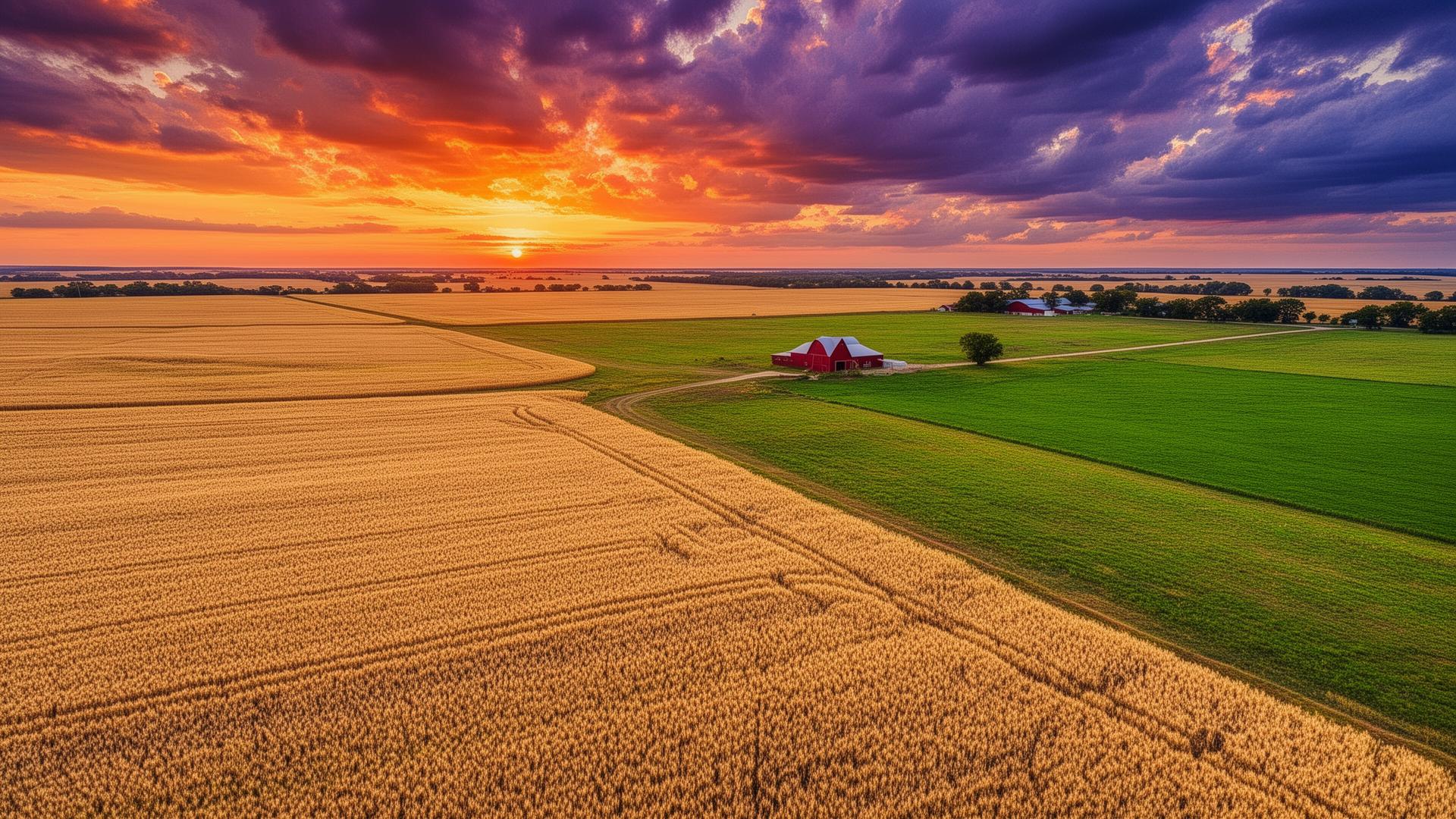 Oklahoma farmland sunset representing inherited land legacy