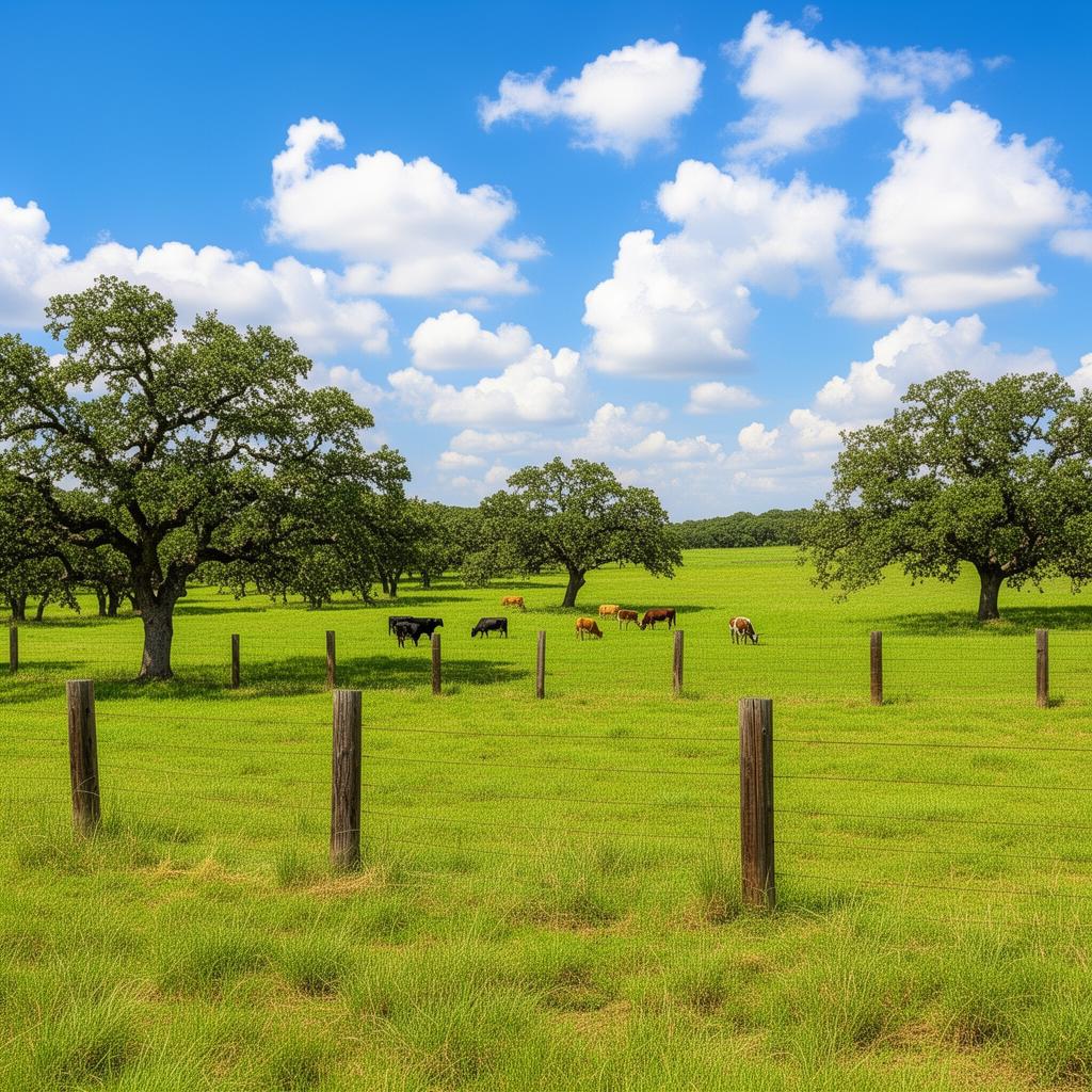 Texas ranch land with cattle grazing in Johnson County