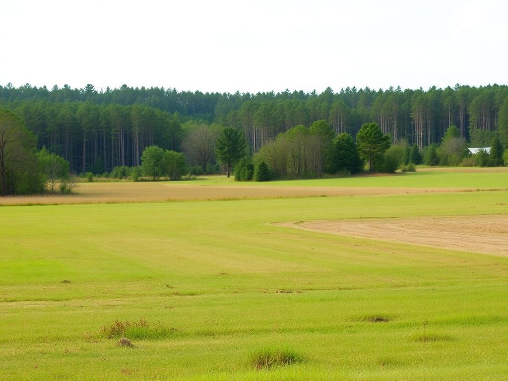 Open farmland in Johnston County North Carolina