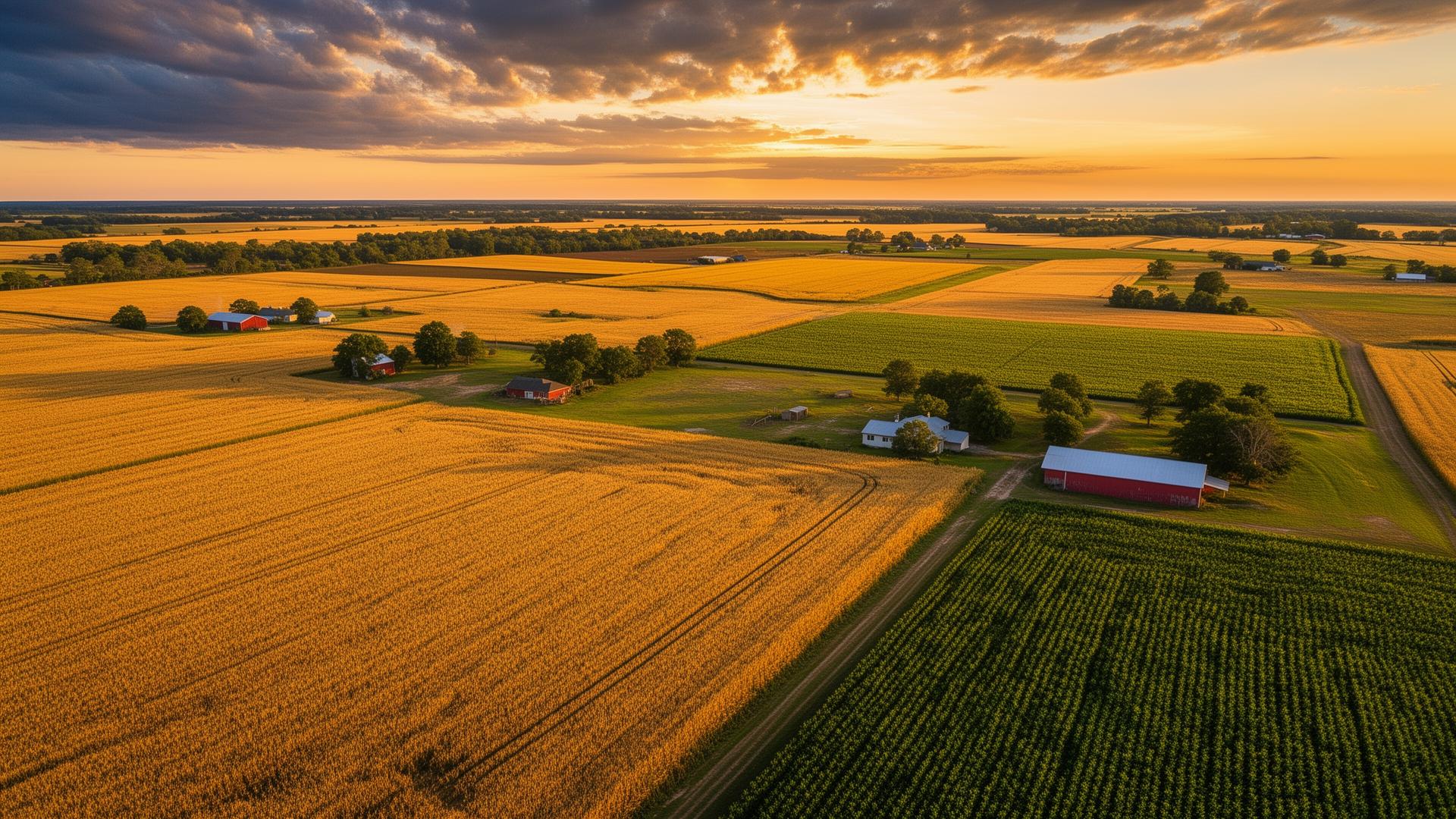 Fertile farmland in Lenoir County, North Carolina