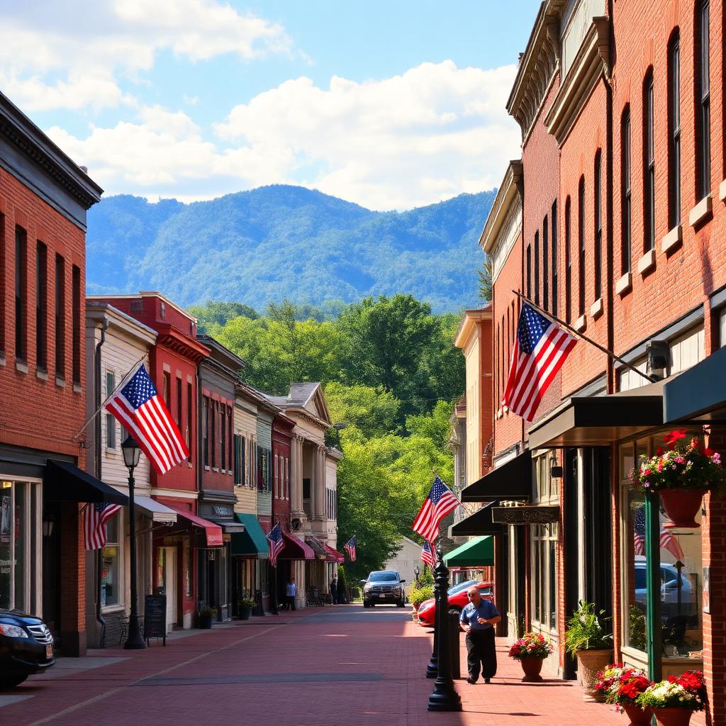 Historic downtown Franklin, North Carolina