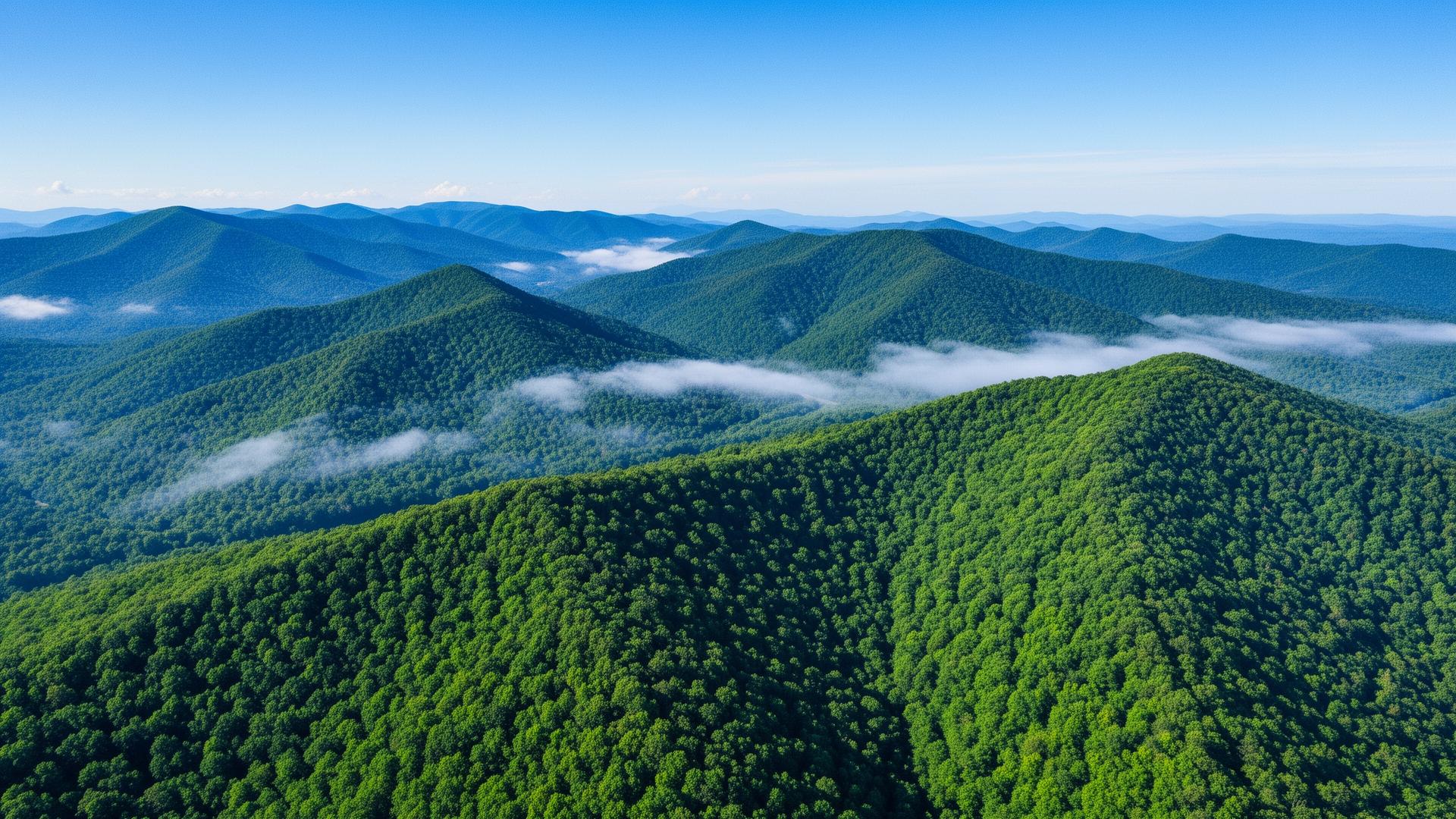 Macon County Nantahala National Forest mountain view