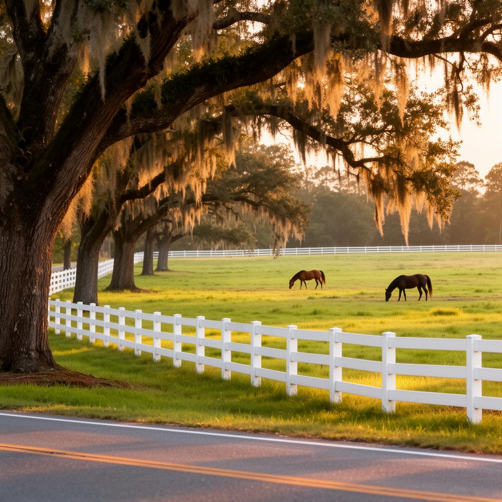 Rural countryside in Oconee County, Georgia