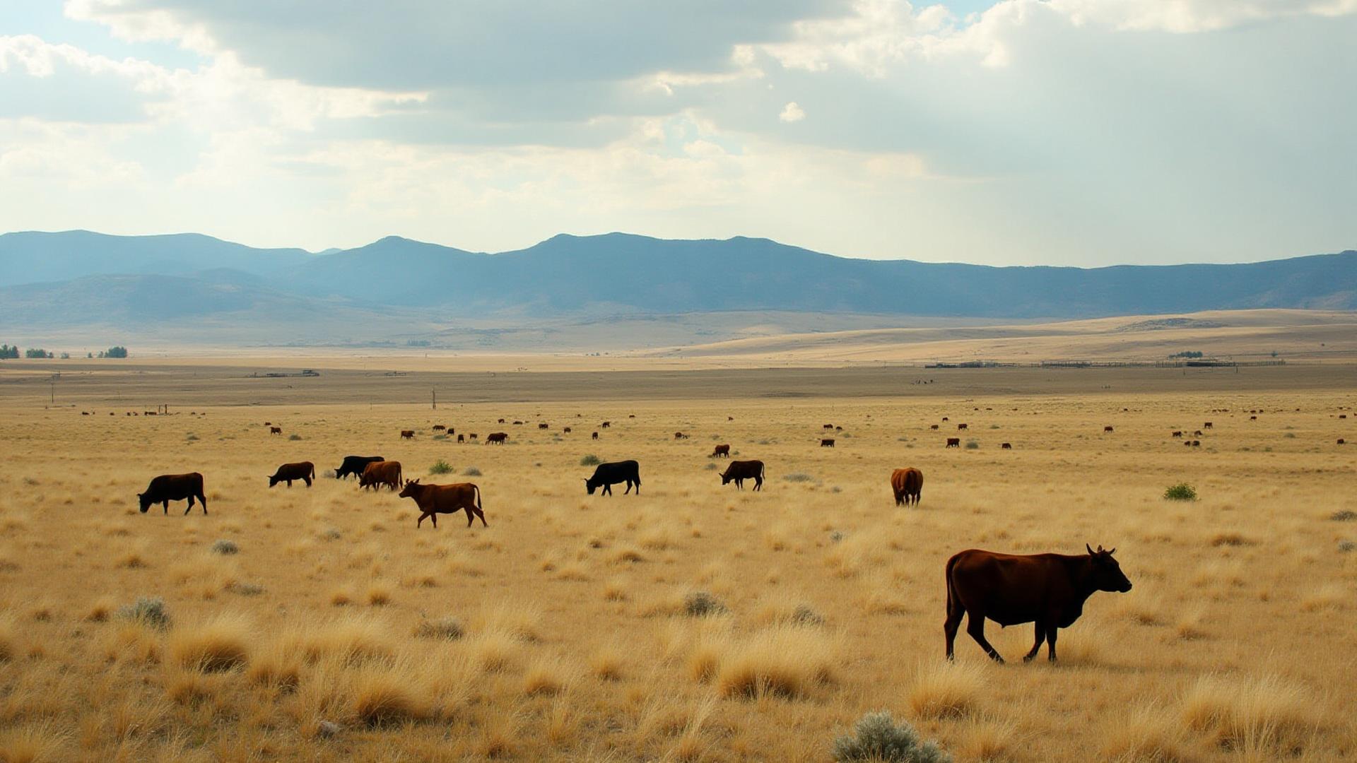 Cattle grazing on Oregon rangeland