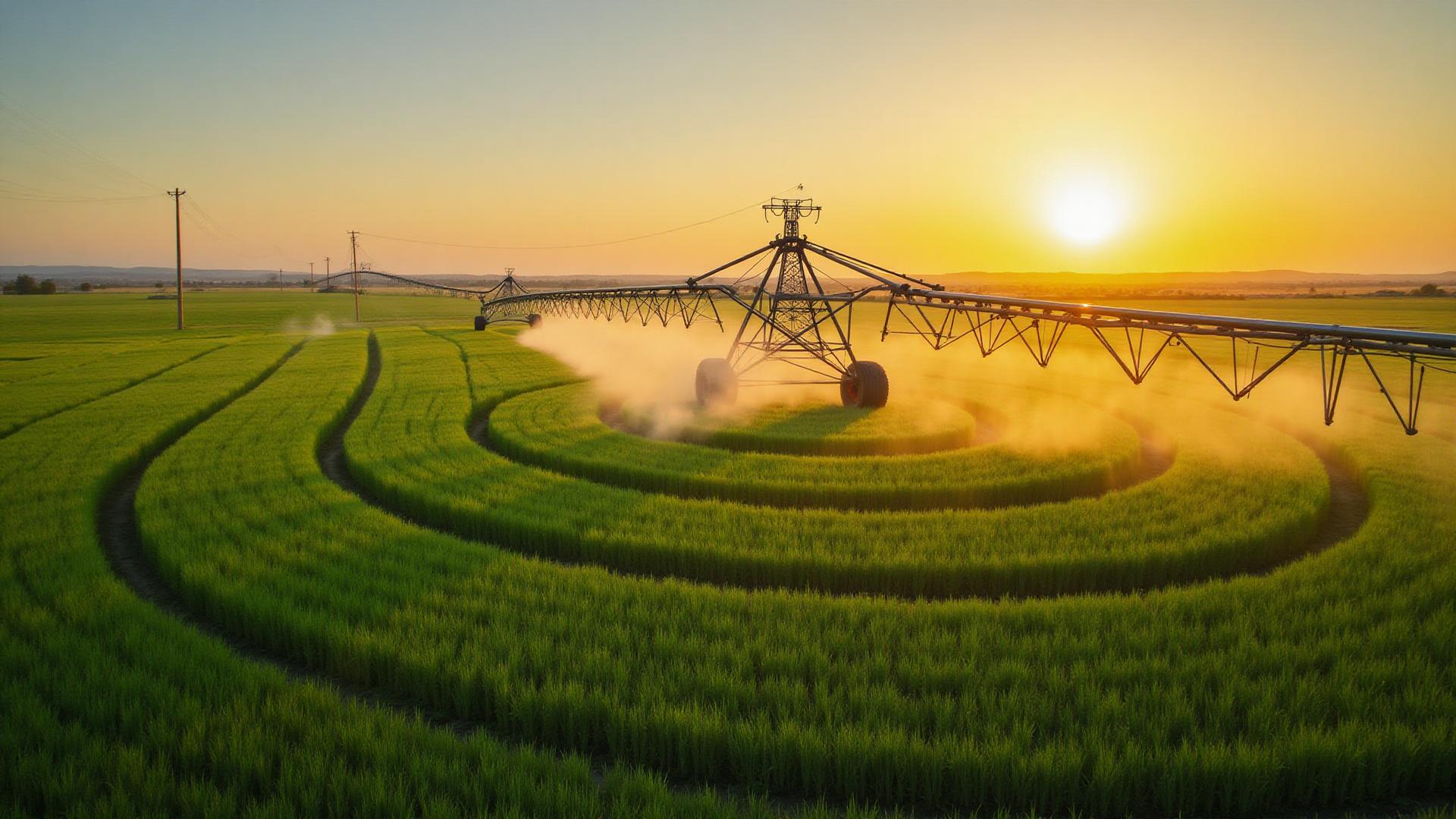 Center-pivot irrigation system on Oregon ranch