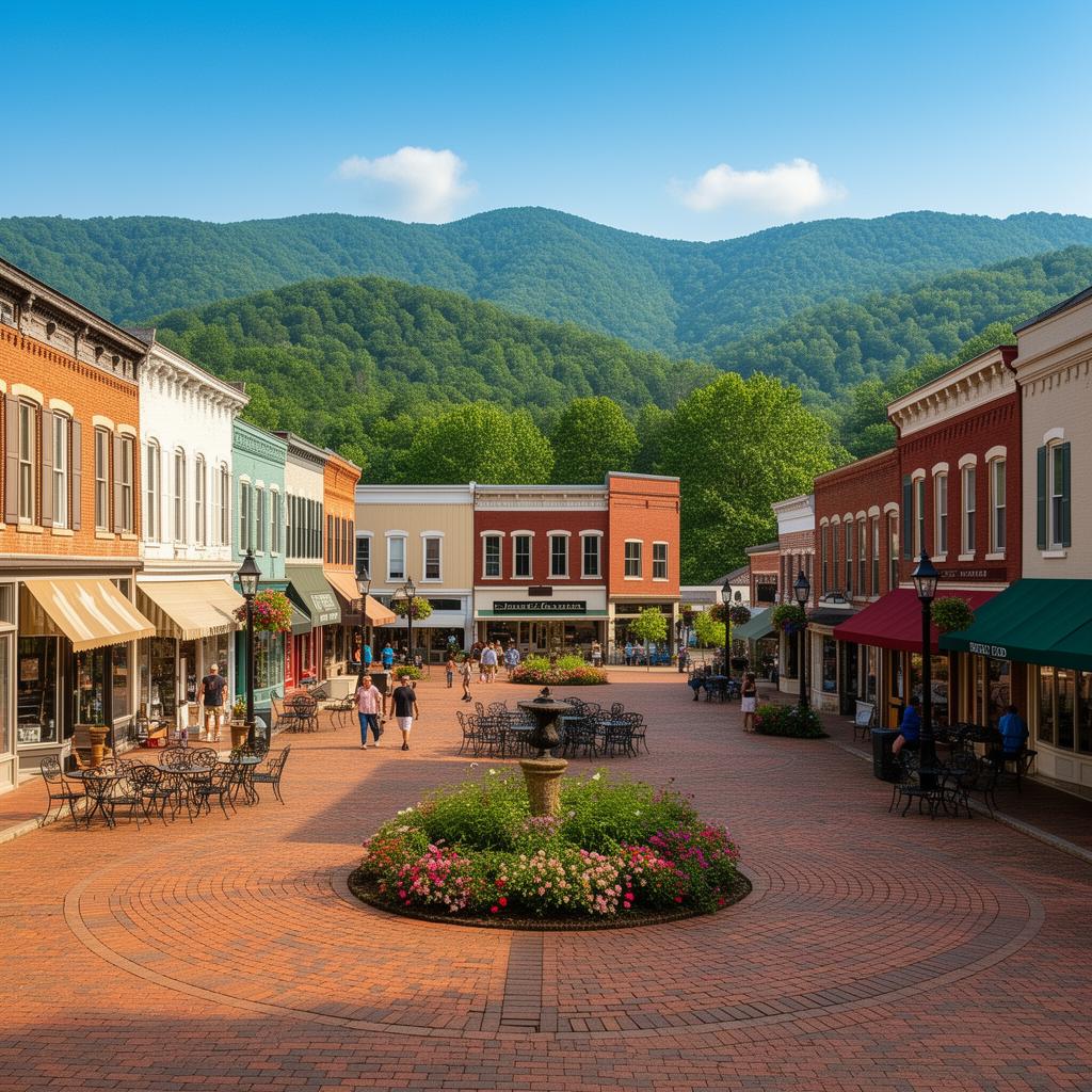 Historic downtown Jasper Georgia town square
