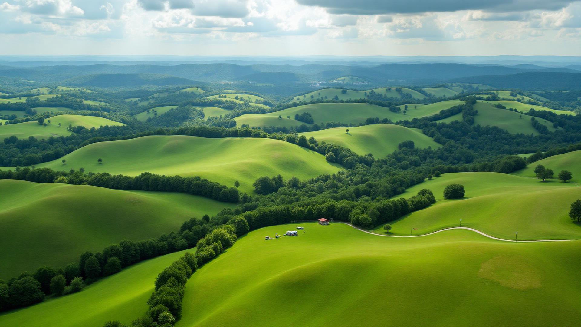 Putnam County Tennessee rolling hills and farmland