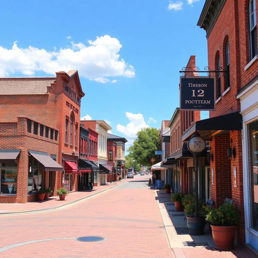 Historic downtown Rockingham, North Carolina