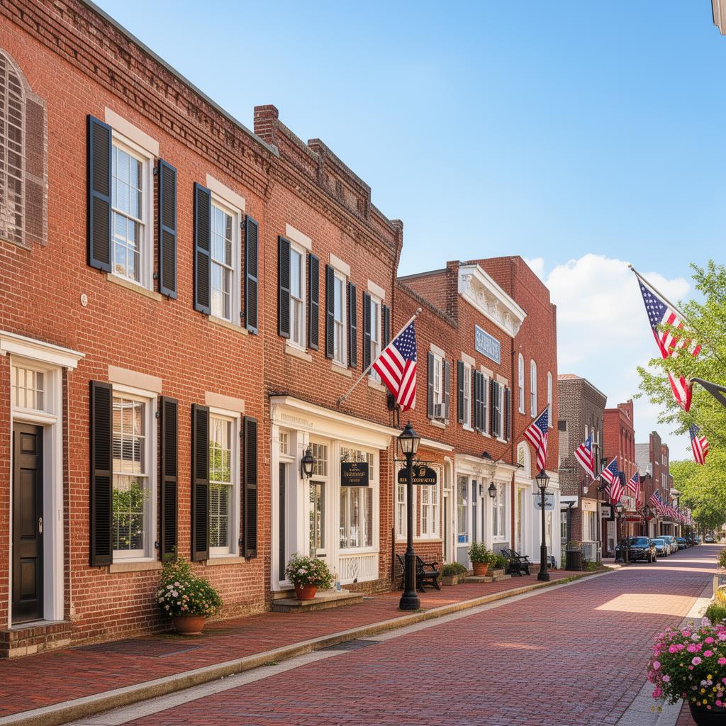 Historic downtown Salisbury, North Carolina