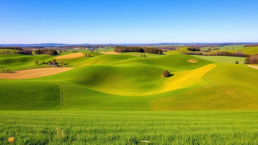 Rolling farmland in Rutherford County Tennessee