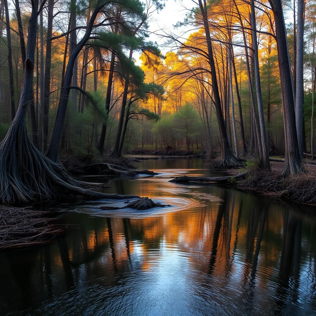 Scenic Six Runs Creek in Sampson County, North Carolina