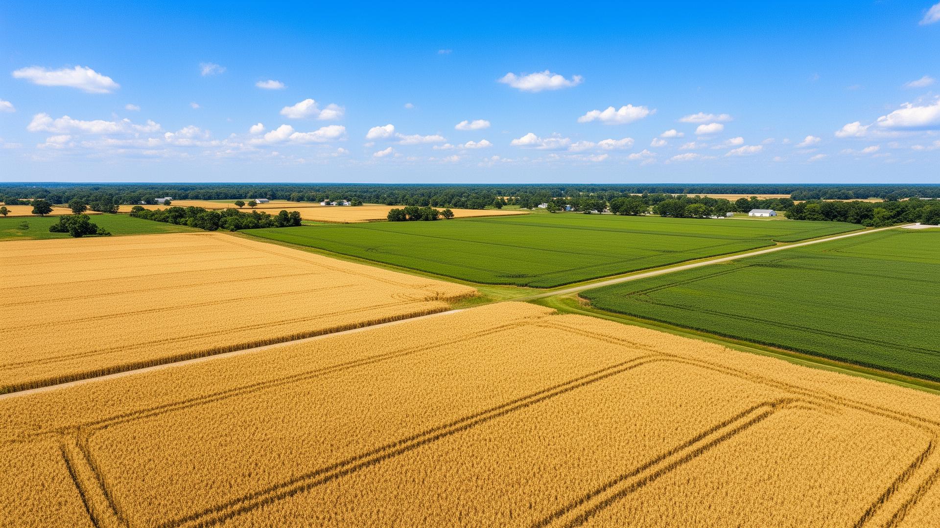 Expansive farmland in Sampson County, North Carolina