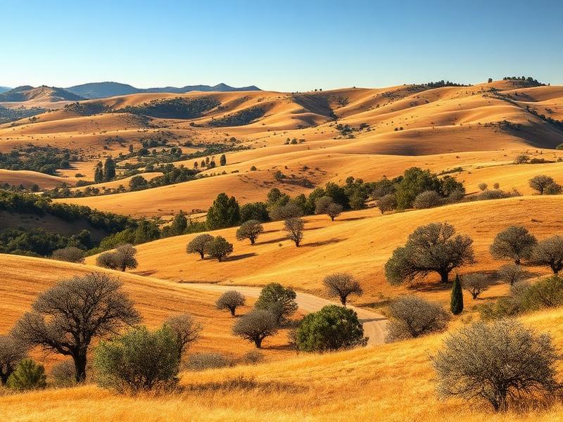 Santa Ynez Valley ranch land with oak trees