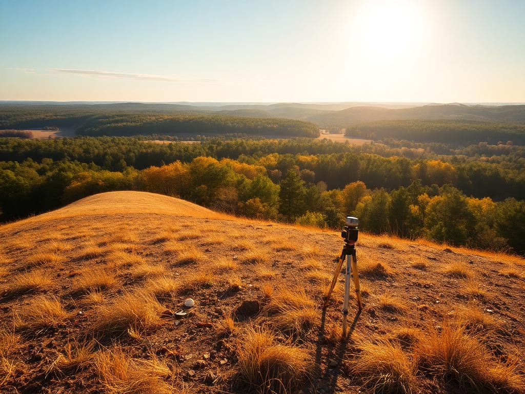 Beautiful inherited South Carolina land being surveyed