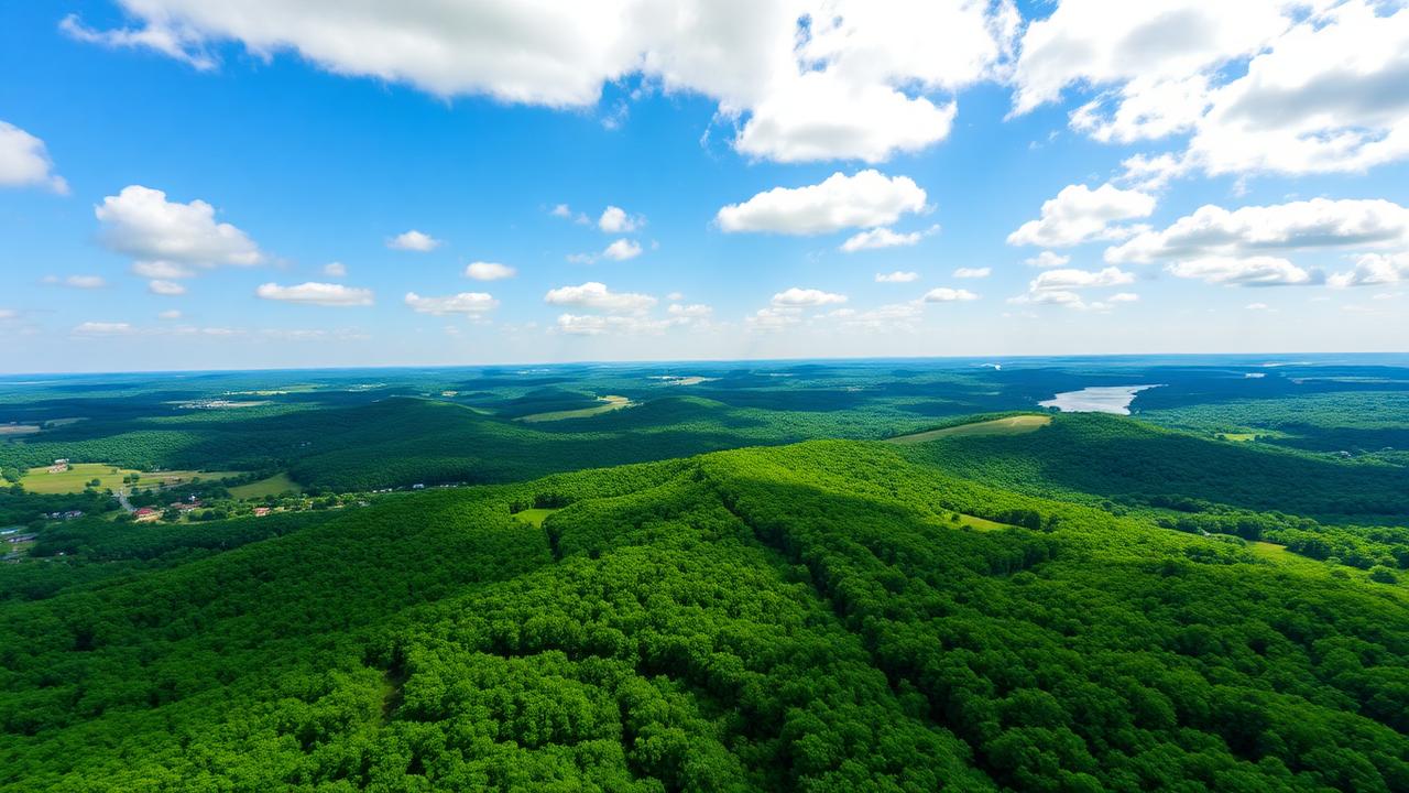 Stafford County Virginia rolling hills and forests