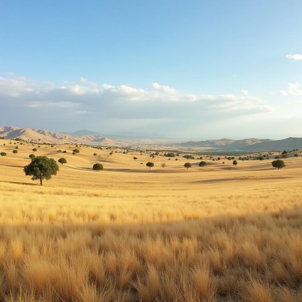 Open grassland and hills in Stanislaus County
