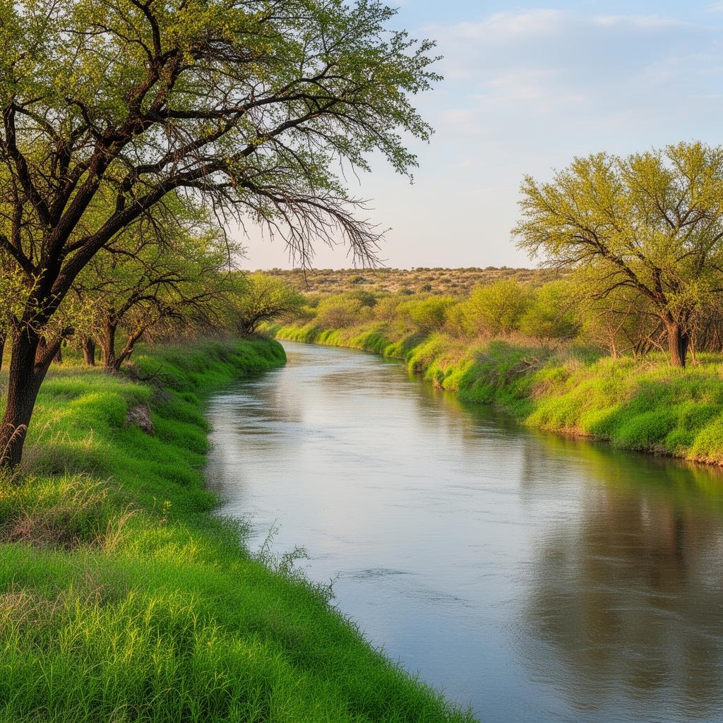Rio Grande river in Starr County
