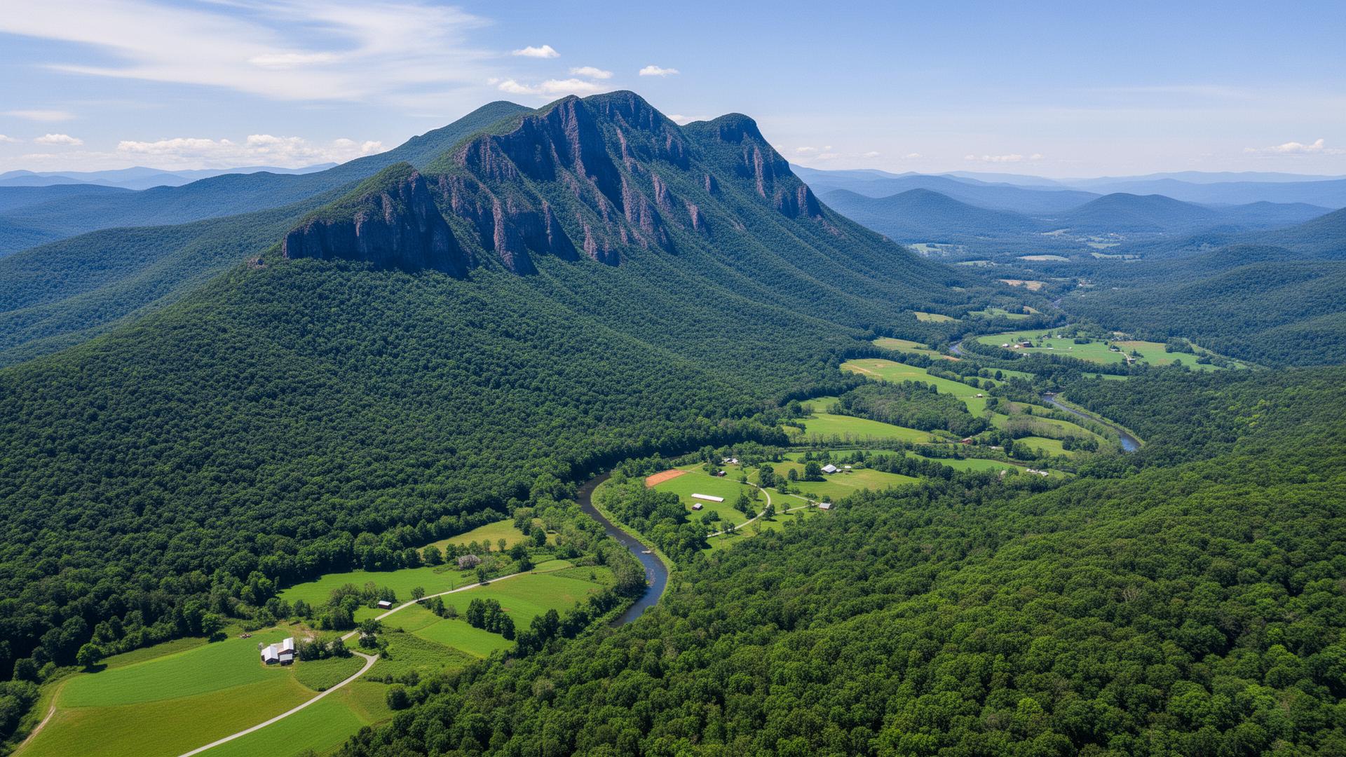 Tazewell County Virginia Appalachian mountain landscape with Clinch Mountain ridgeline