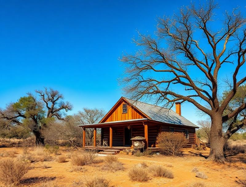 Texas hunting cabin on ranch property